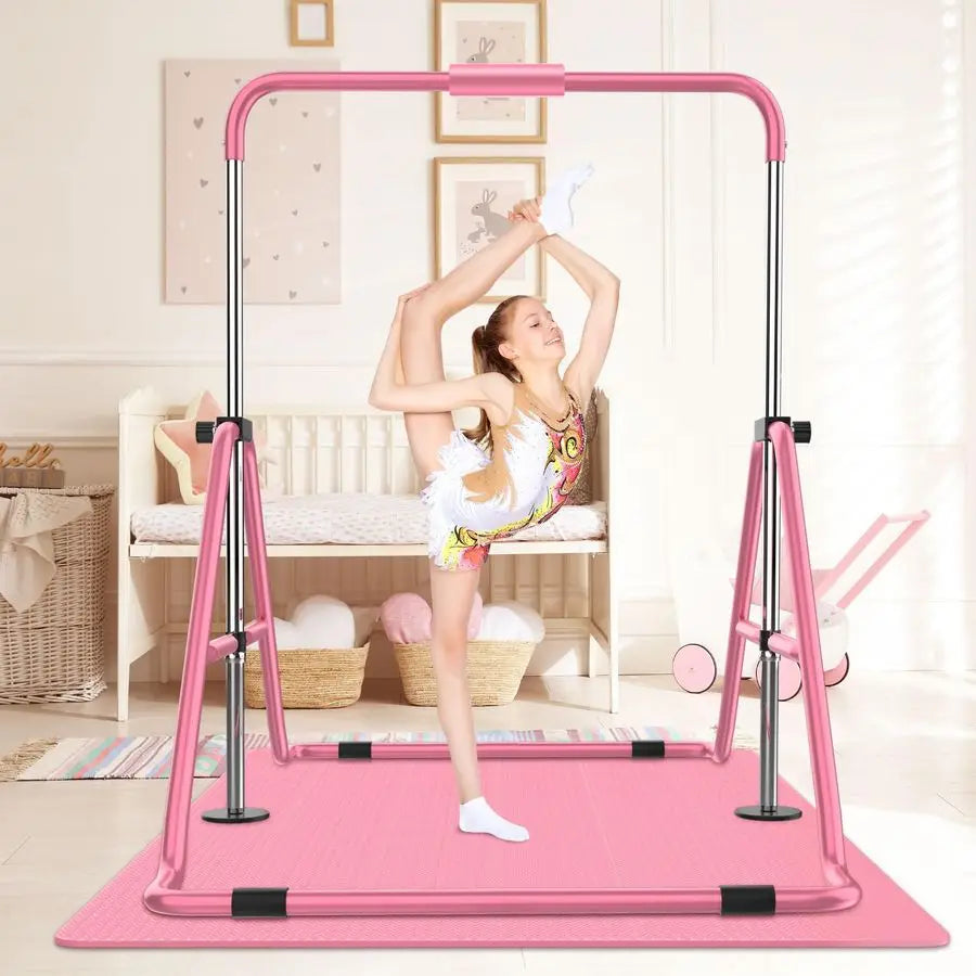 XMSJ Gymnastics Bar With Mat Foldable