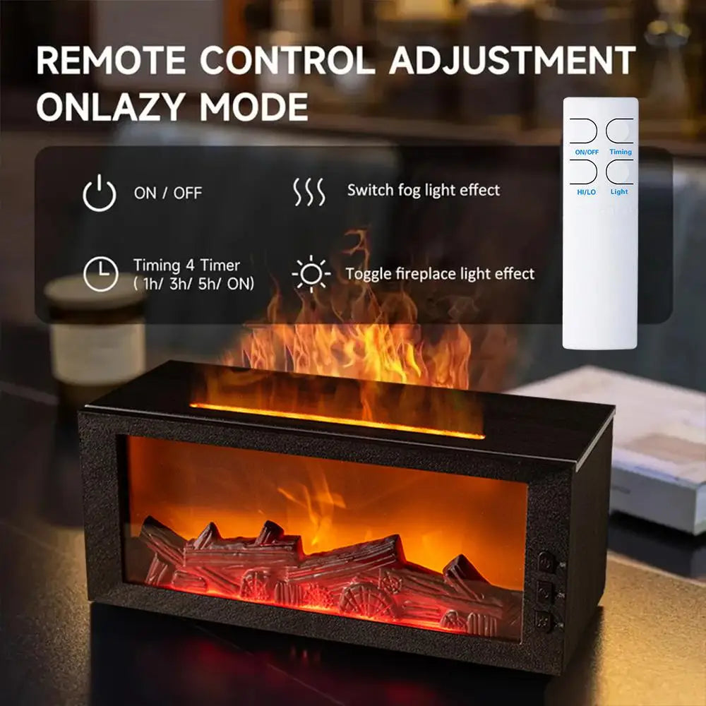 LISM Diffuser 7-Color LED Flame Humidifier Remote