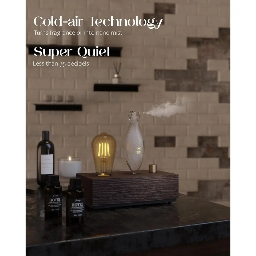 XMSJ Essential Oil Diffuser with Wood Base