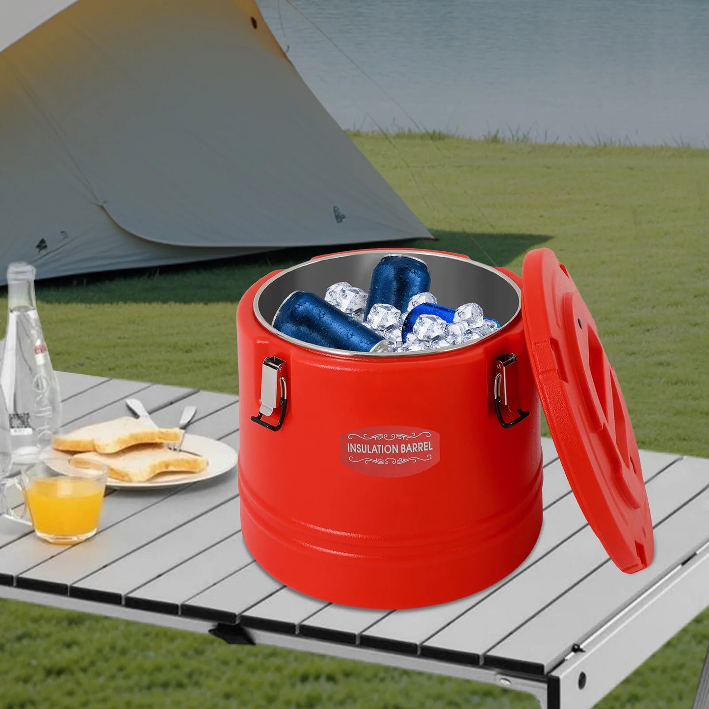Insulated Beverage Cooler Bucket For Outdoor Dining And Parties