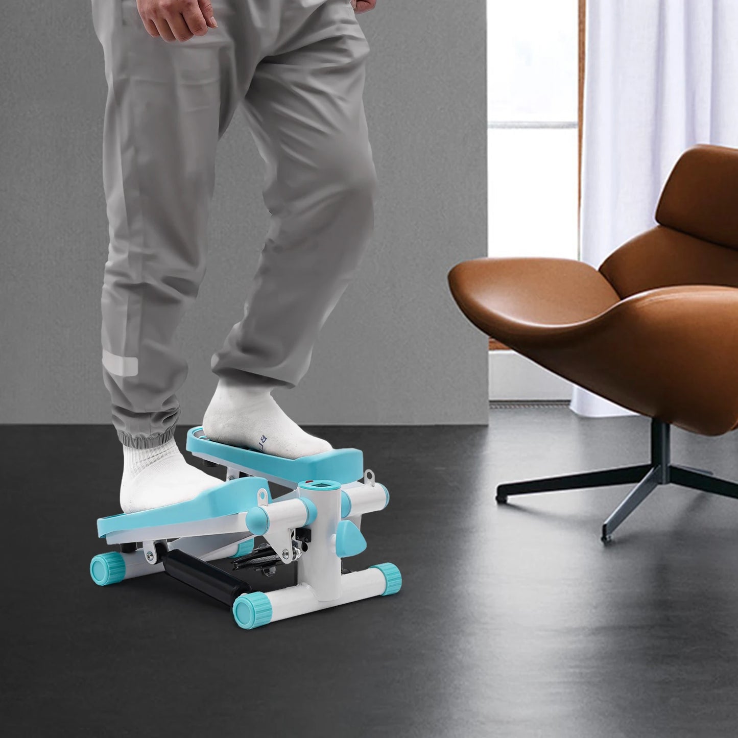 Portable Exercise Stepping Machine Fitness Stepper Fitness Mini Stepper for Home Office Workout Gym