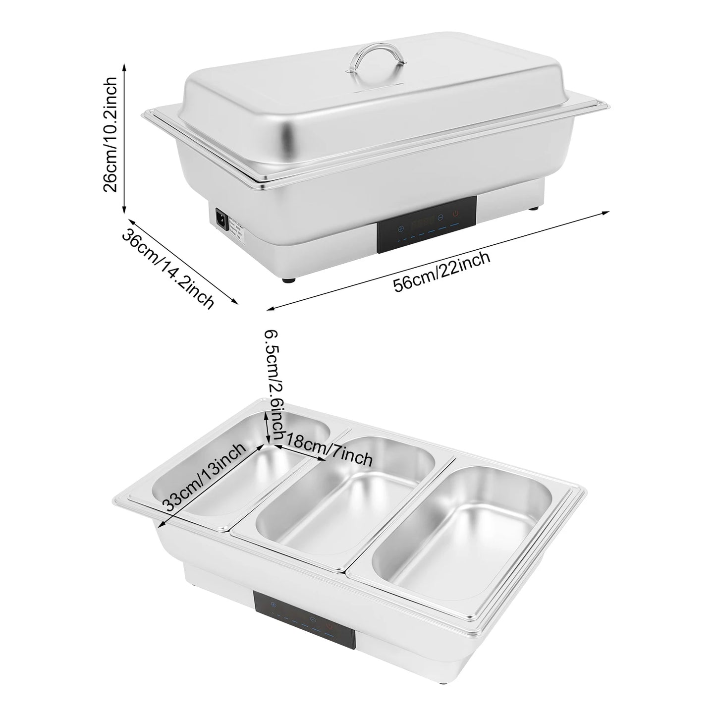 Bymaocar Electric Chafing Dish Buffet Warmer