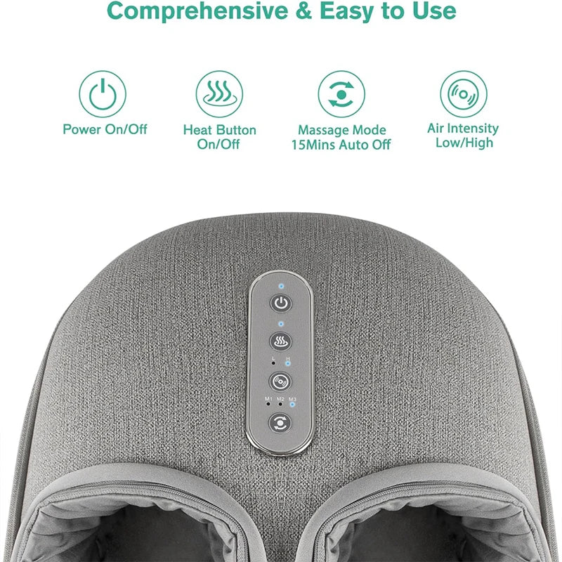 Medcursor Foot Massager Heating Therapy Shiatsu Deep Kneading Roller