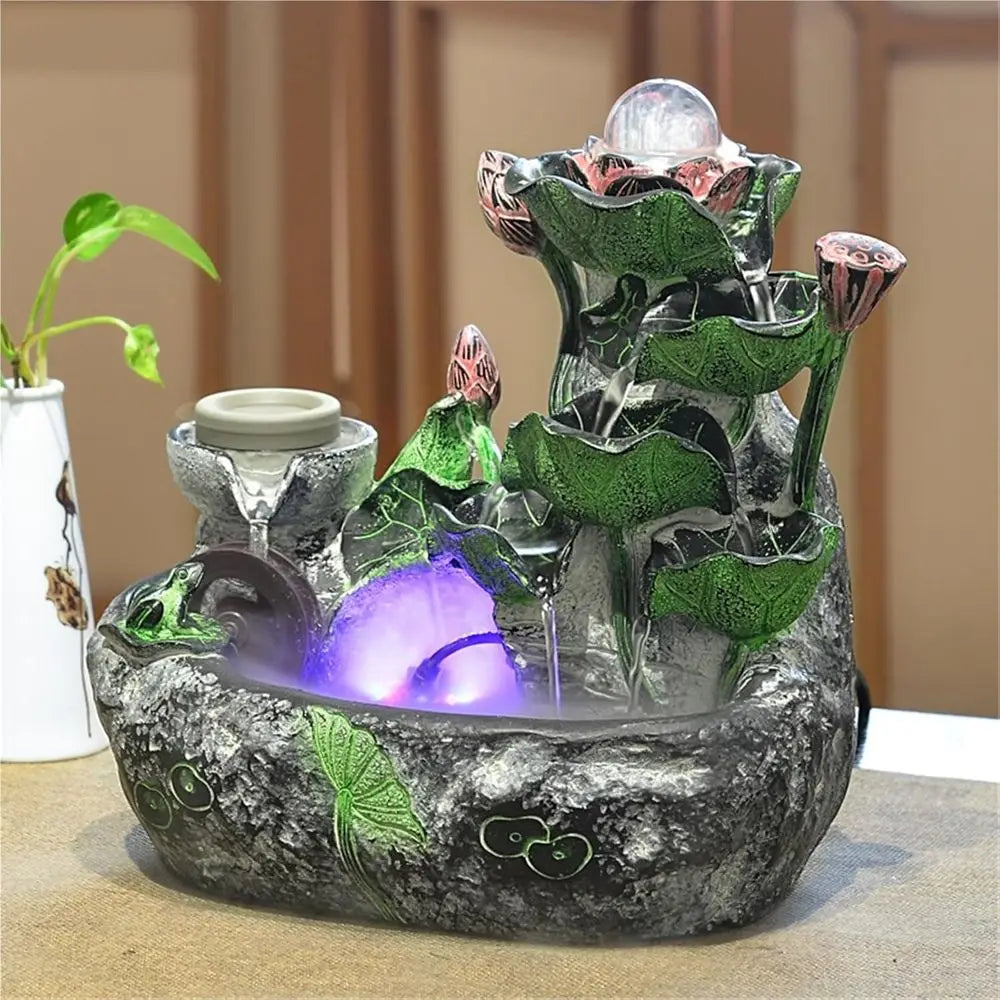 Zen Waterfall Crystal Ball LED Fountain