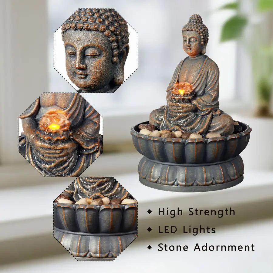 Tabletop Buddha Zen Water Fountain
