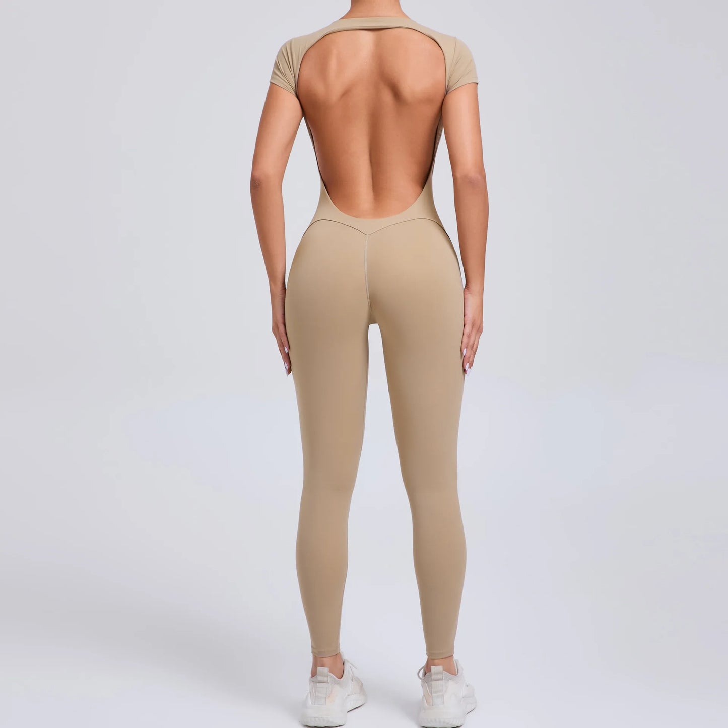 COZOKCN Yoga Jumpsuit Open Back One Piece Women