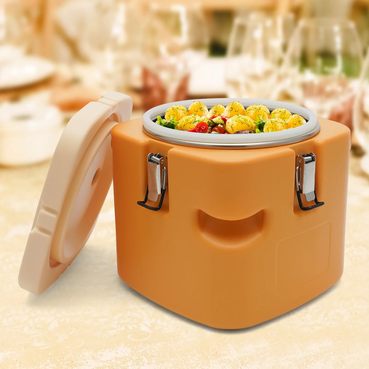 Commercial Insulated Stainless Steel Food Carrier And Soup Warmer Portable
