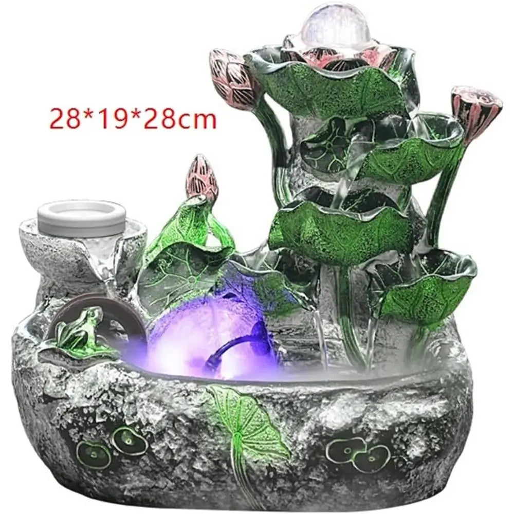 Zen Waterfall Crystal Ball LED Fountain