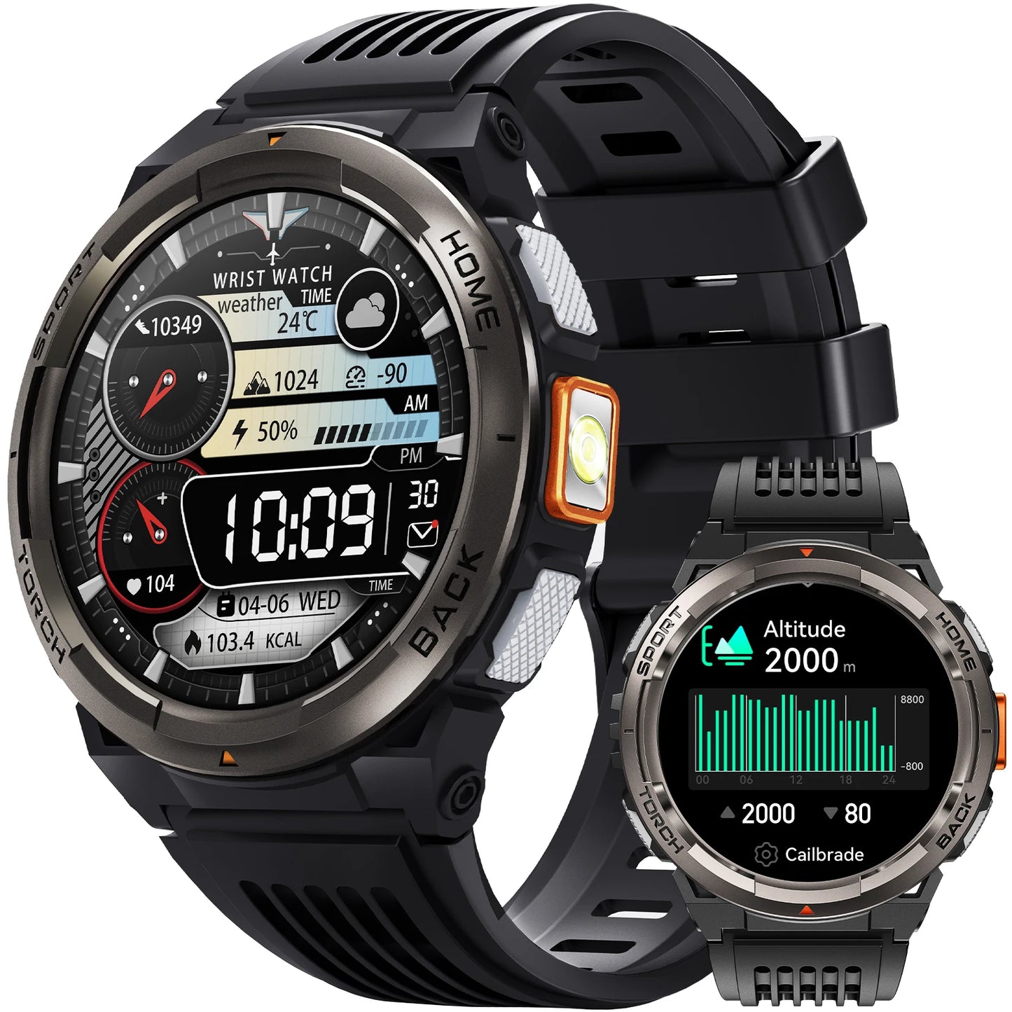 EIGIIS KE5 Smartwatch 3ATM Waterproof With Compass And Altitude Barometer