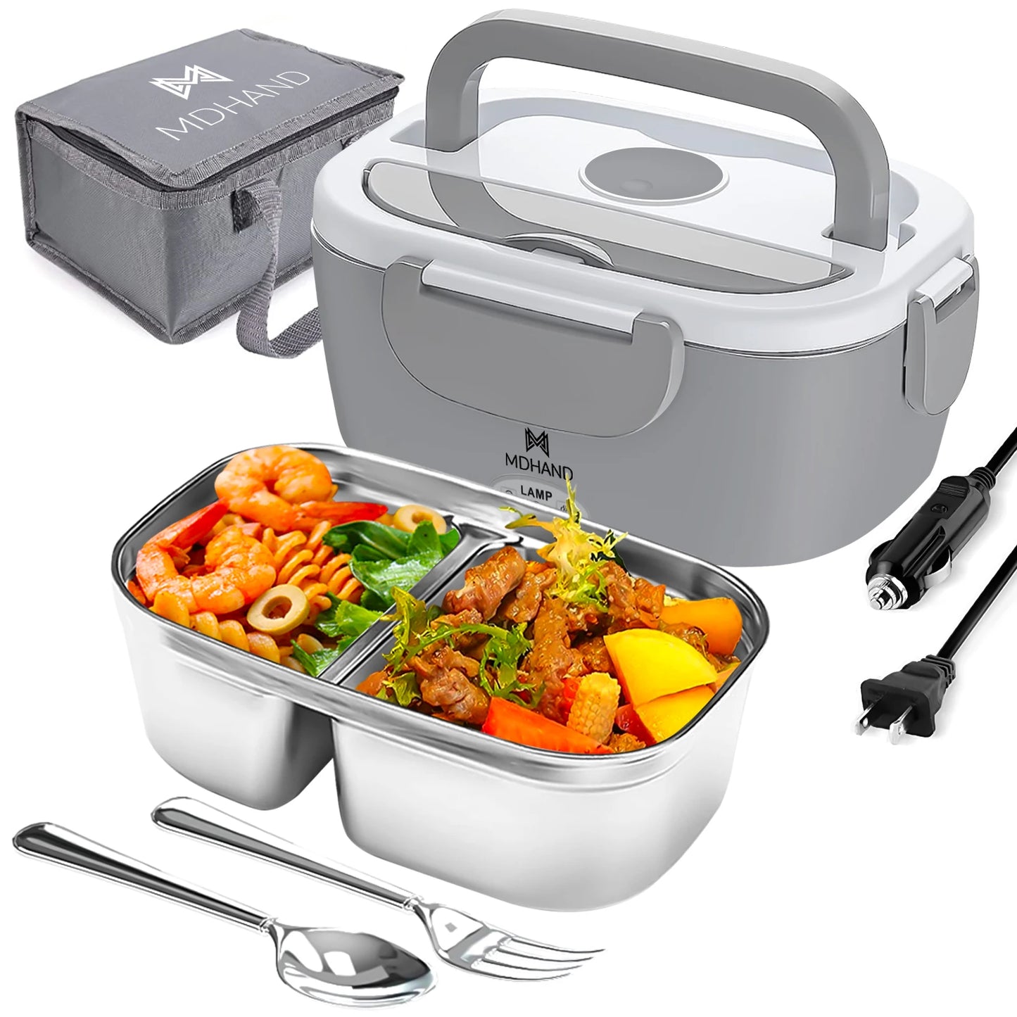 MDHAND 3In1 Electric Lunch Box Heater