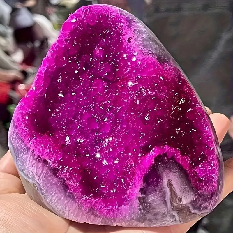 300-400g Pink Geode Quartz Crystal Rose Red Crystal Quartz Room Decor Crystals Crystals and Stones Healing