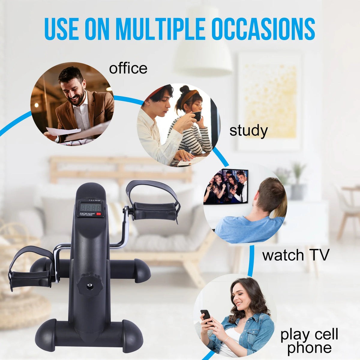 Mini Under Desk Pedal Exerciser With Digital Screen