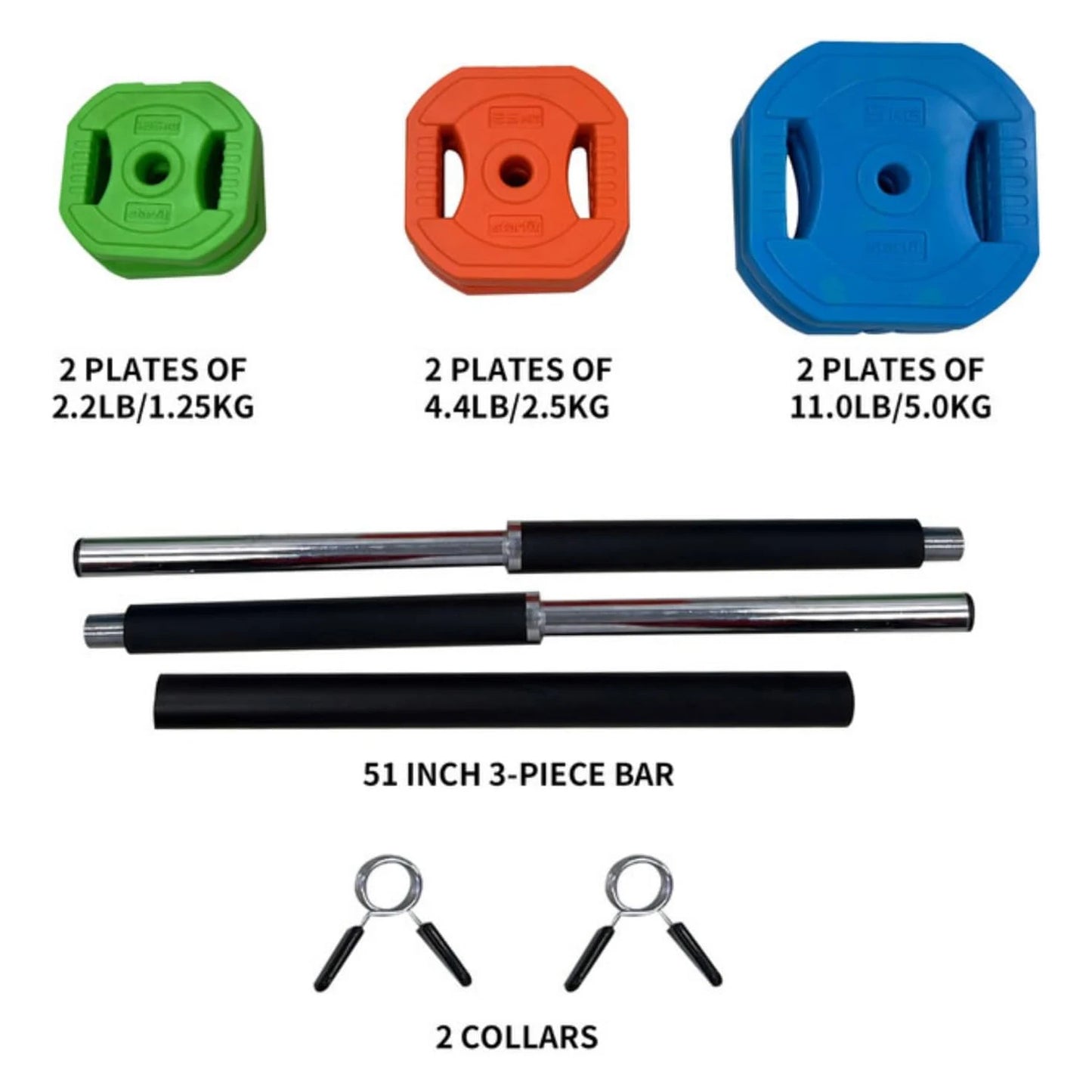 TWISTERCK Adjustable Barbell Weight Set For Home Gym Workouts
