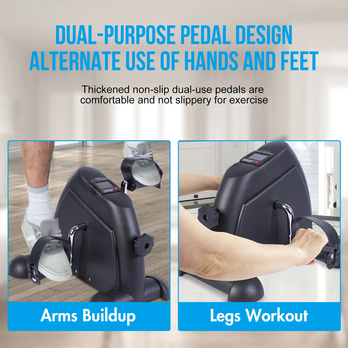 Mini Under Desk Pedal Exerciser With Digital Screen