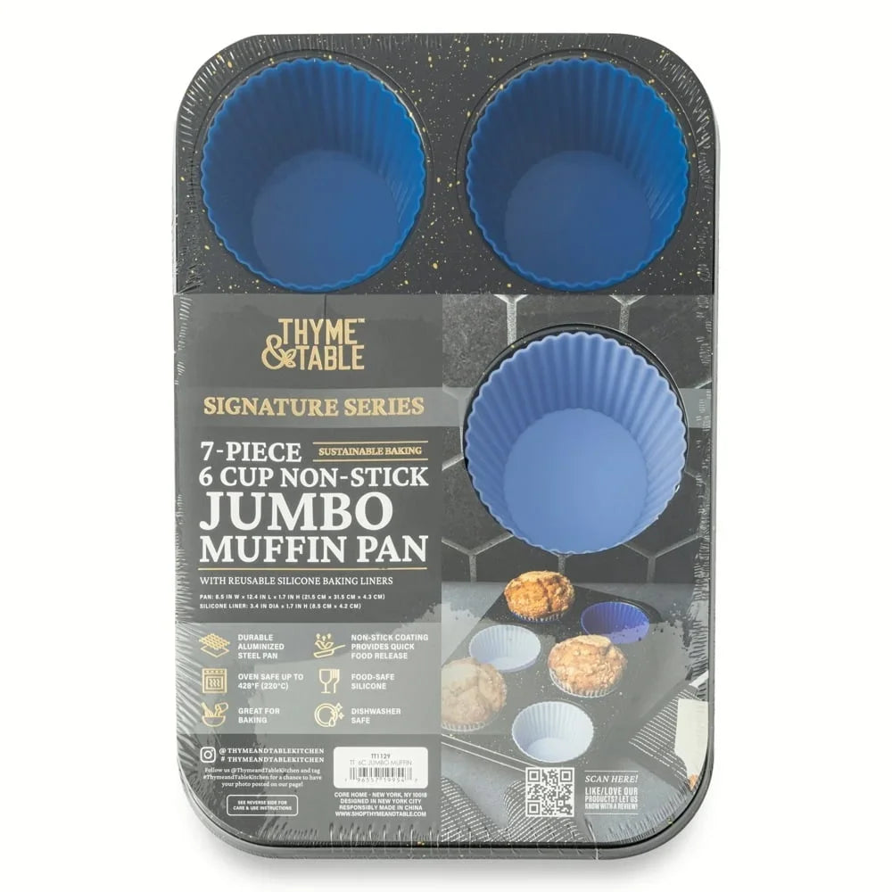 Silicone Muffin Pan With Liners And Aluminized Steel Tray