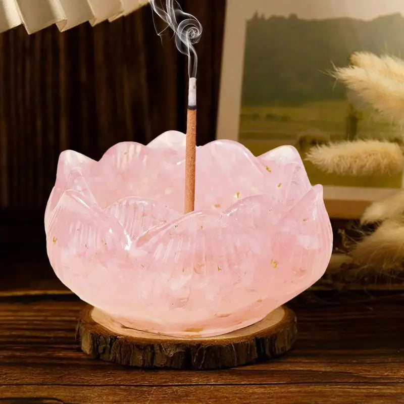 Flower Shape Incense Burner Holder Ash Catcher