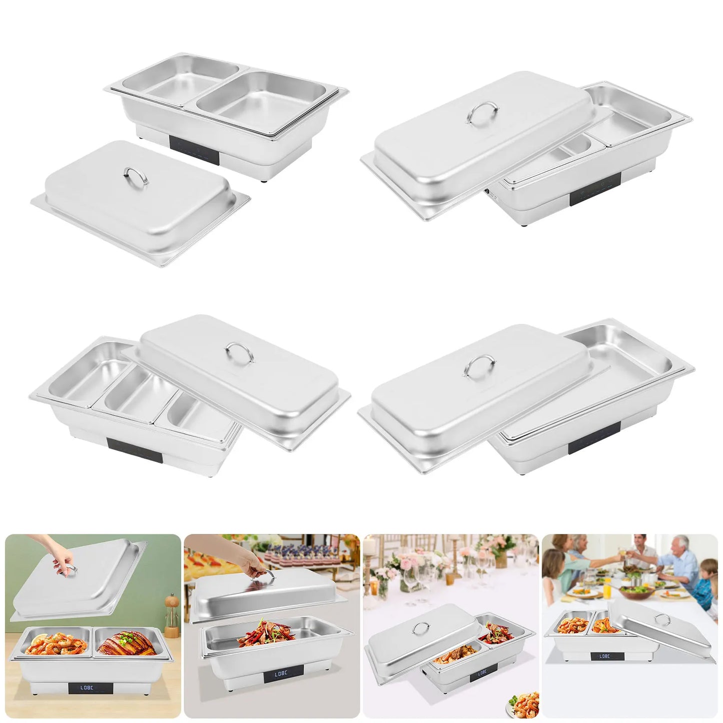 Bymaocar Electric Chafing Dish Buffet Warmer