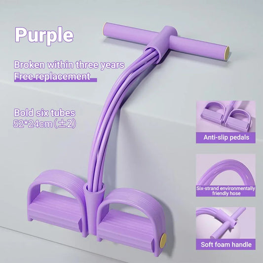 Six Tube Resistance Band Set for Fitness