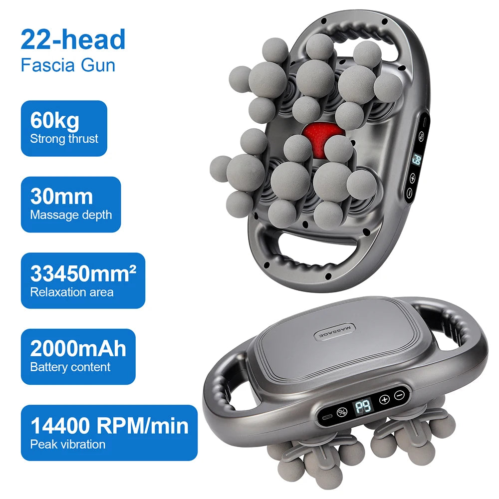 Foreverlily 16 Heads Fascia Gun High Frequency Massage