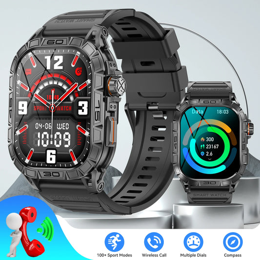 LaNikar K63 Smart Watch IP68 Waterproof Bluetooth Heart Rate Blood Pressure
