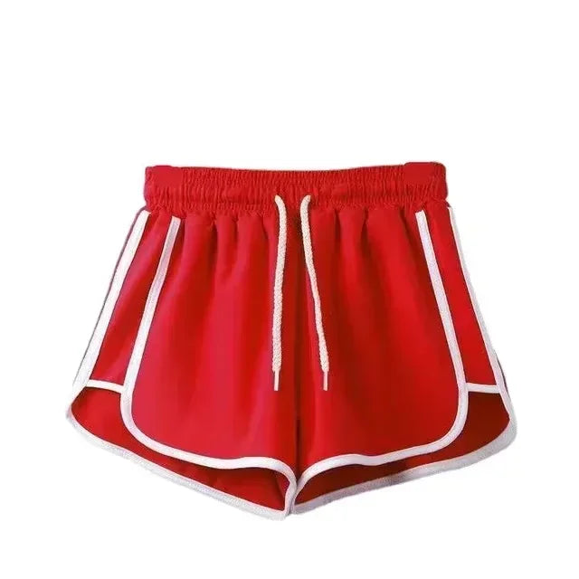 Striped Sports Shorts Women Loose Wide Leg