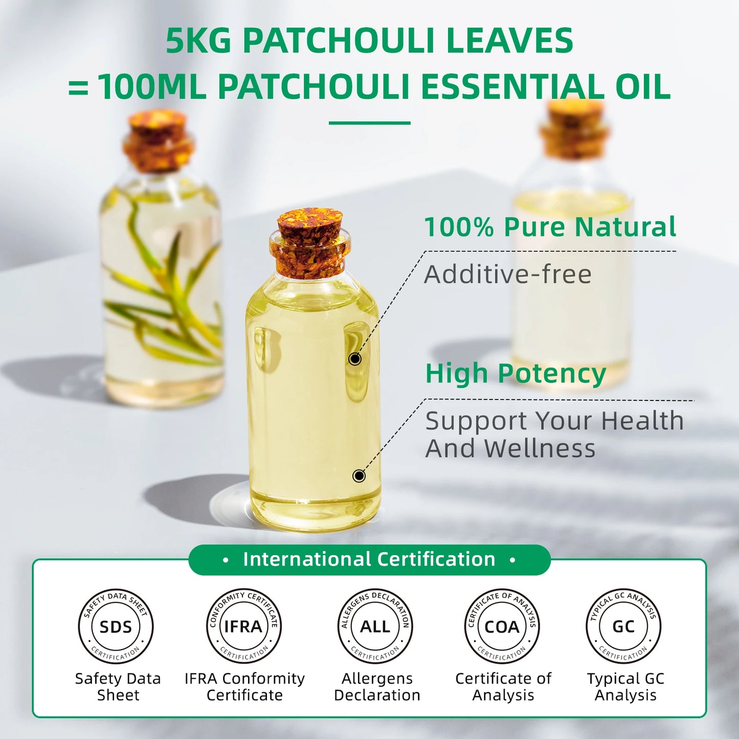 HIQILI Patchouli Essential Oil Pure Aromatherapy