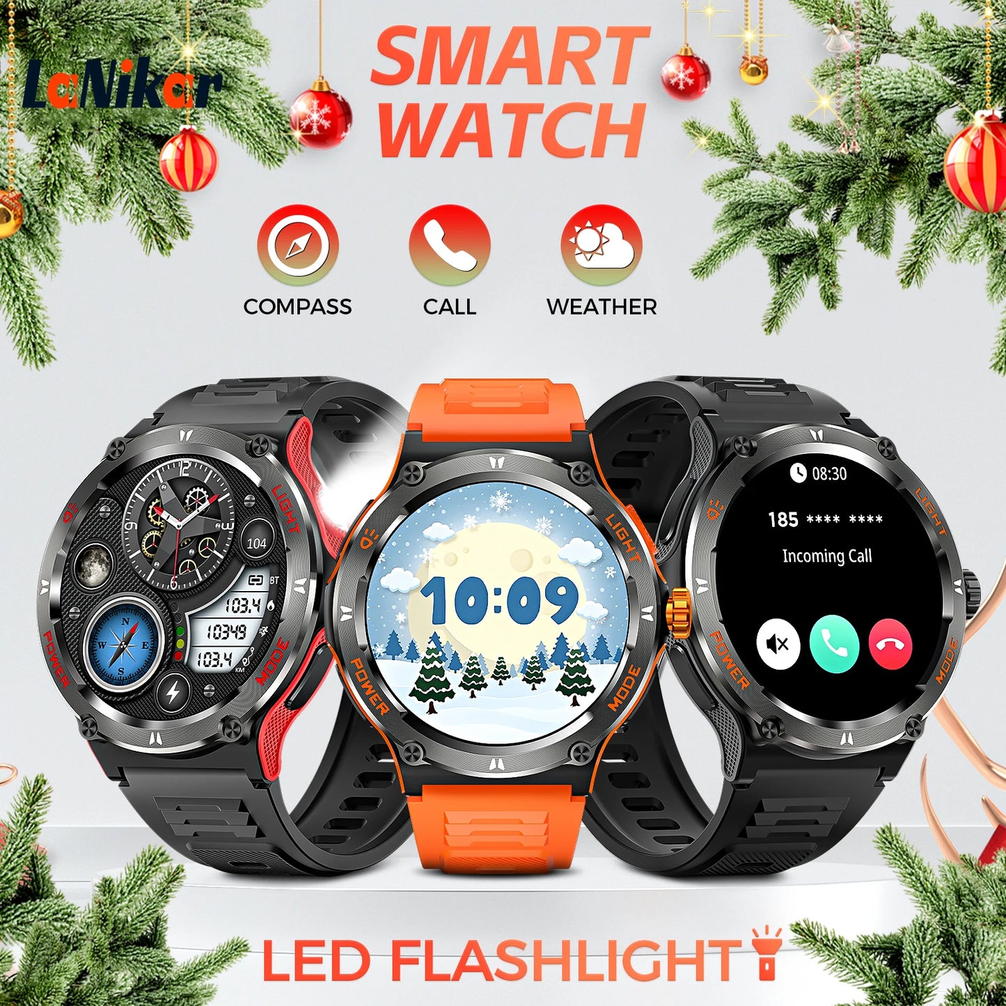 LaNikar Smart Watch 3ATM Waterproof