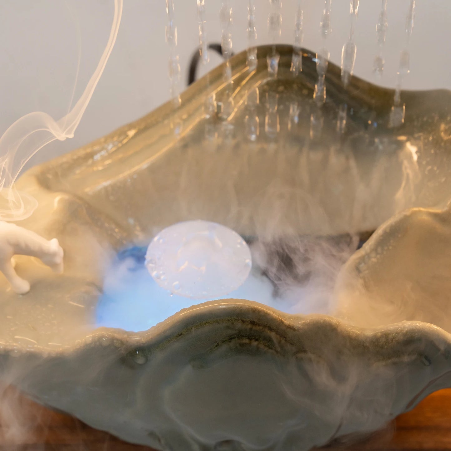 Indoor Tabletop Water Fountain Waterfall Mist LED