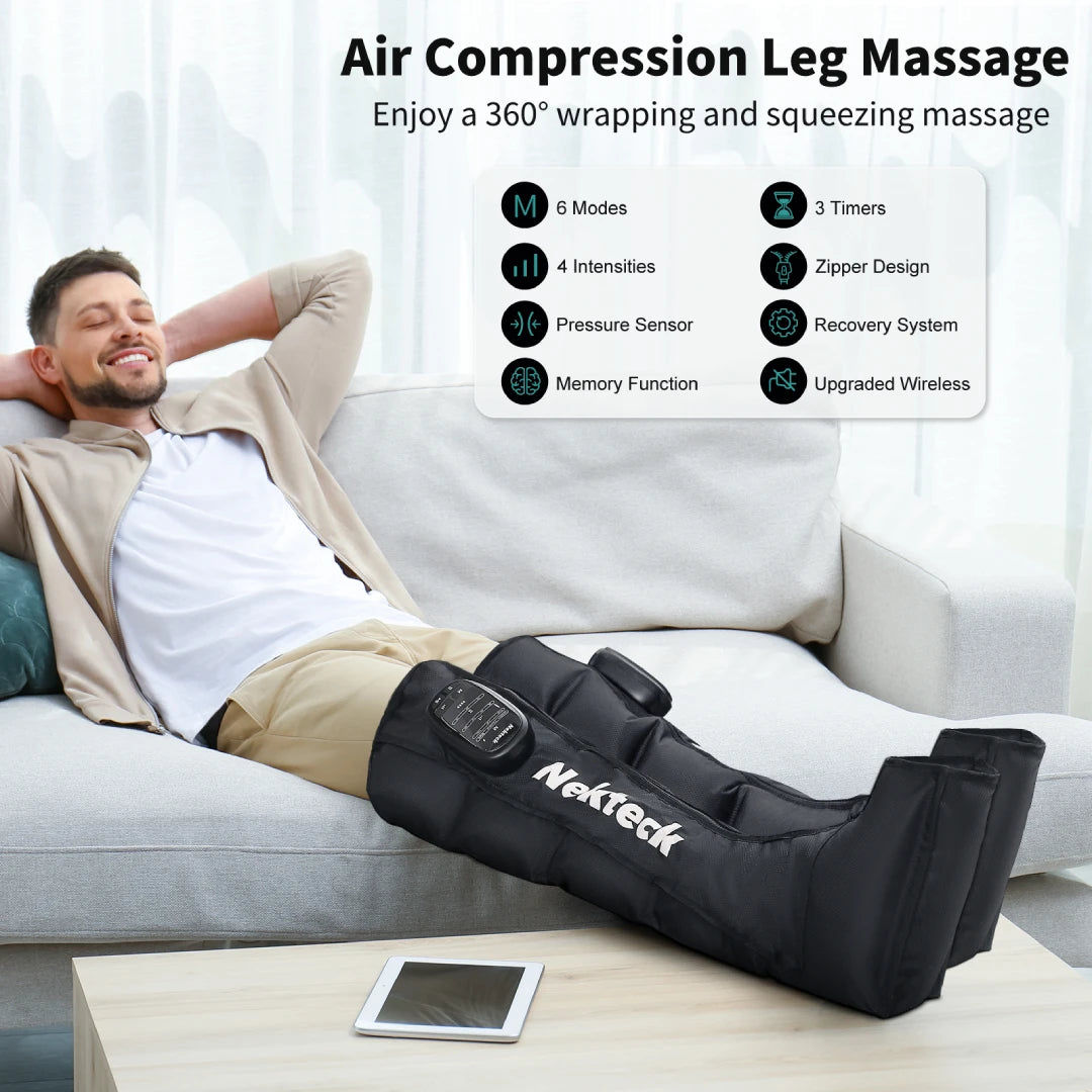 Nekteck Air Pressure Leg Massager Calf and Foot Kneading Massage