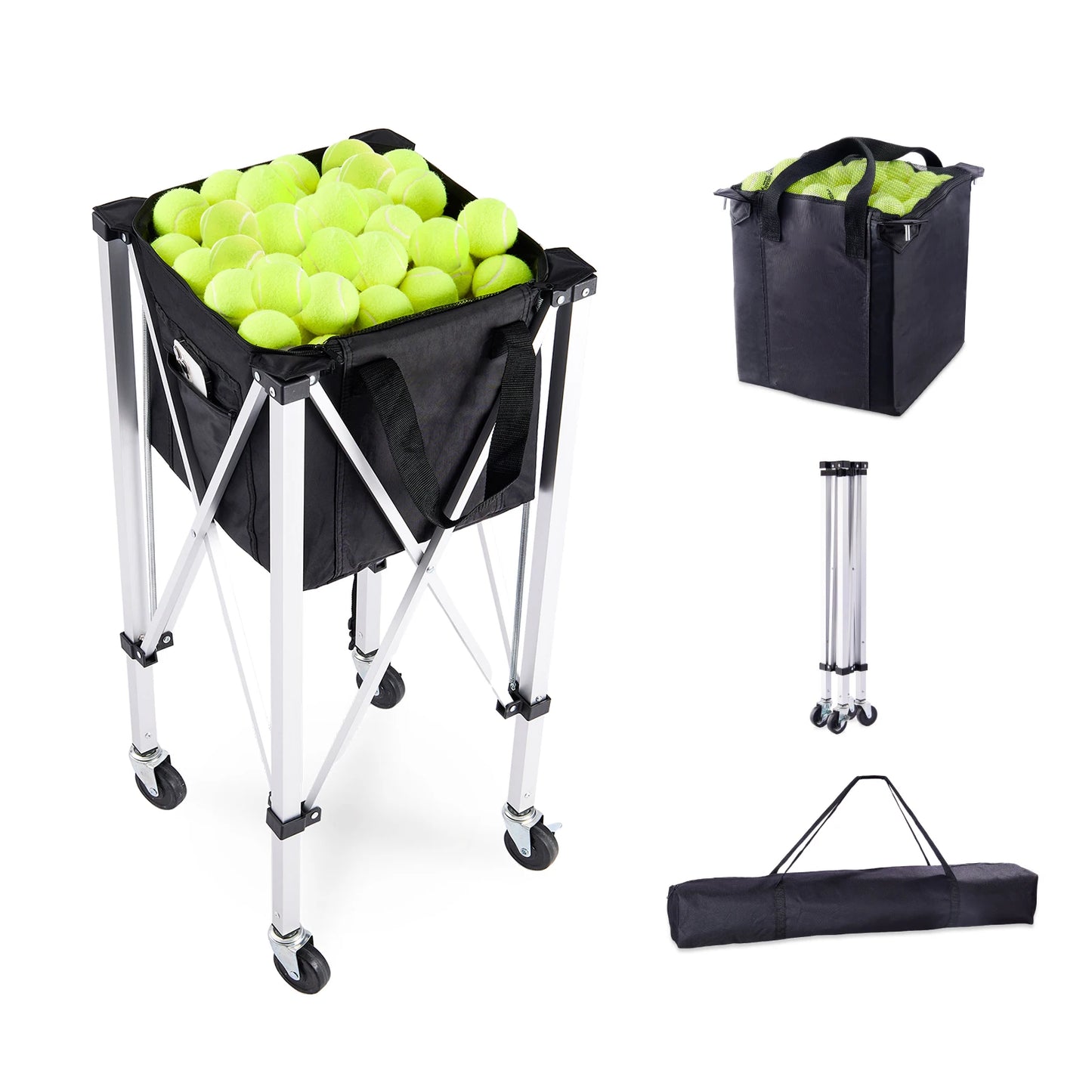 VEVOR Foldable Tennis Ball Cart 150/180 Balls