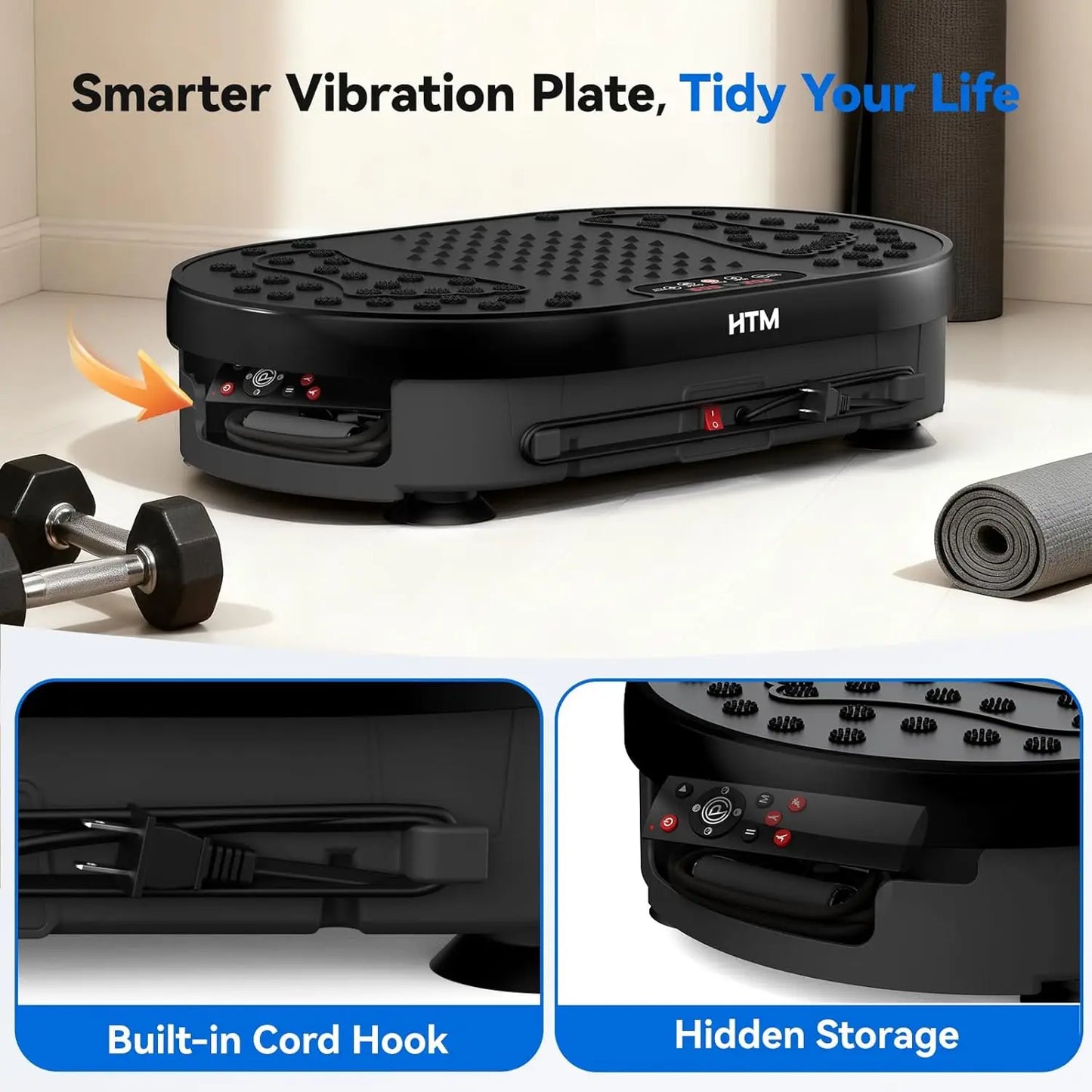 HTMM Vibration Plate 120 Levels 9 Modes Exercise Machine