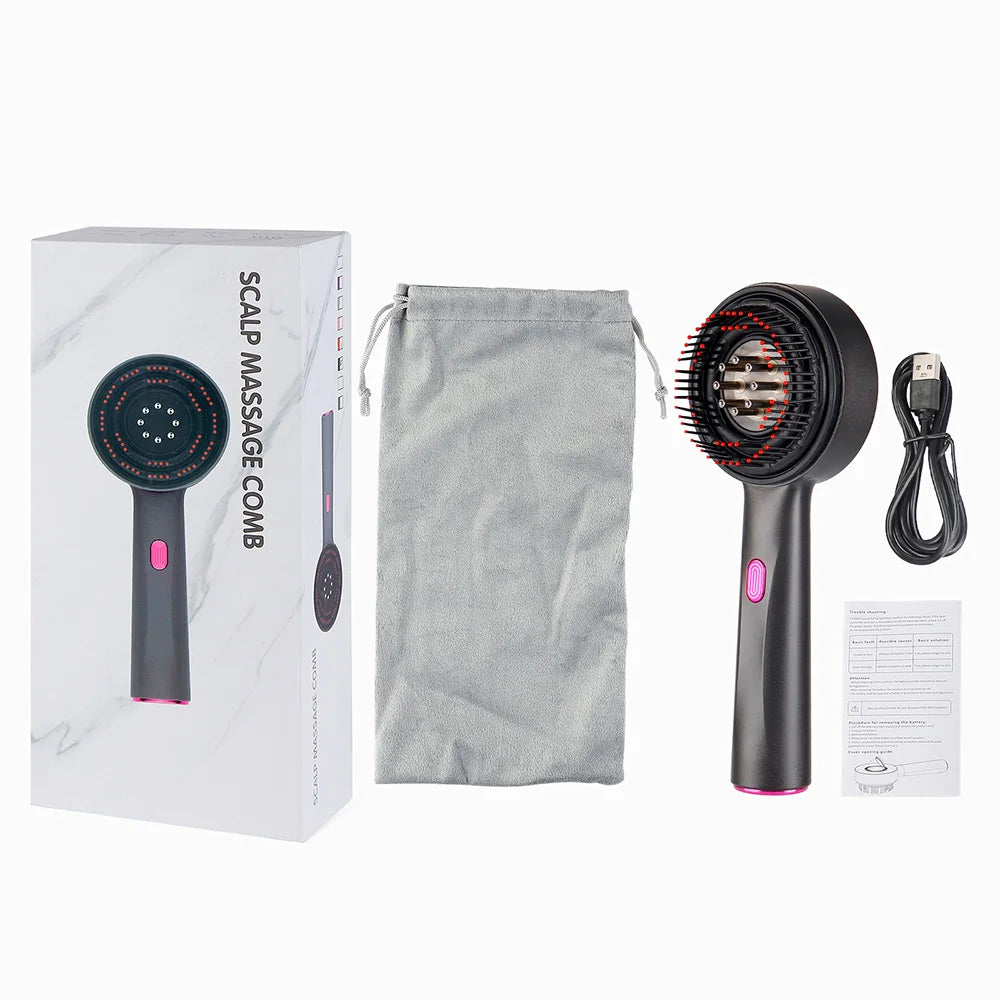 Foreverlily Electric Vibration Massage Comb For Hair Growth Therapy