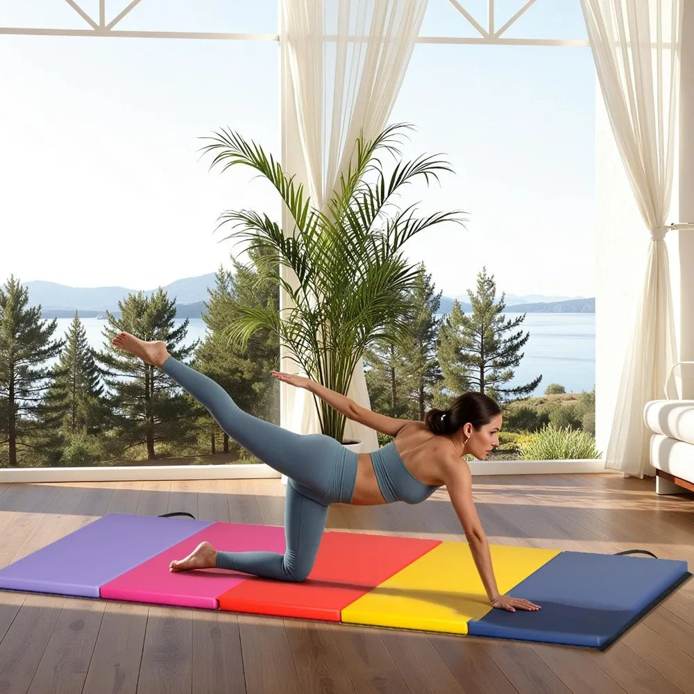 Foldable Gymnastics Tumbling Mat Portable Yoga Mat For Home