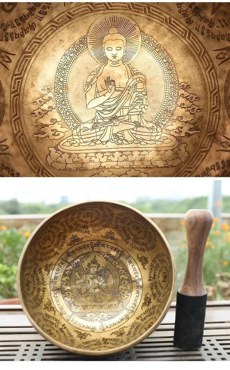 SHXICraft Nepal Tibetan Singing Bowls Set Heart Chakra Meditation Instruments