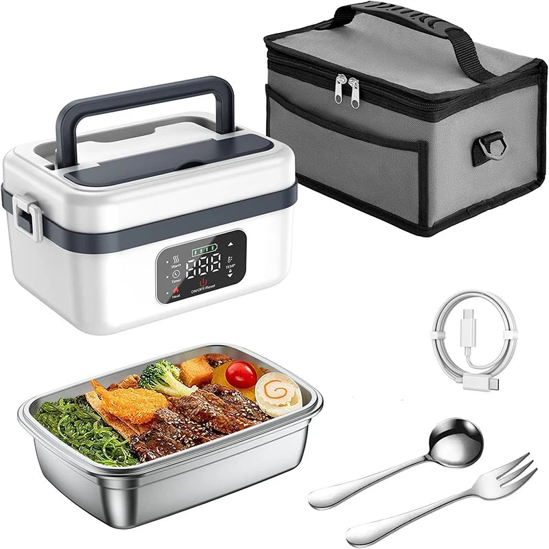 Rechargeable 8000mAh Timer Lunch Box with Warmer