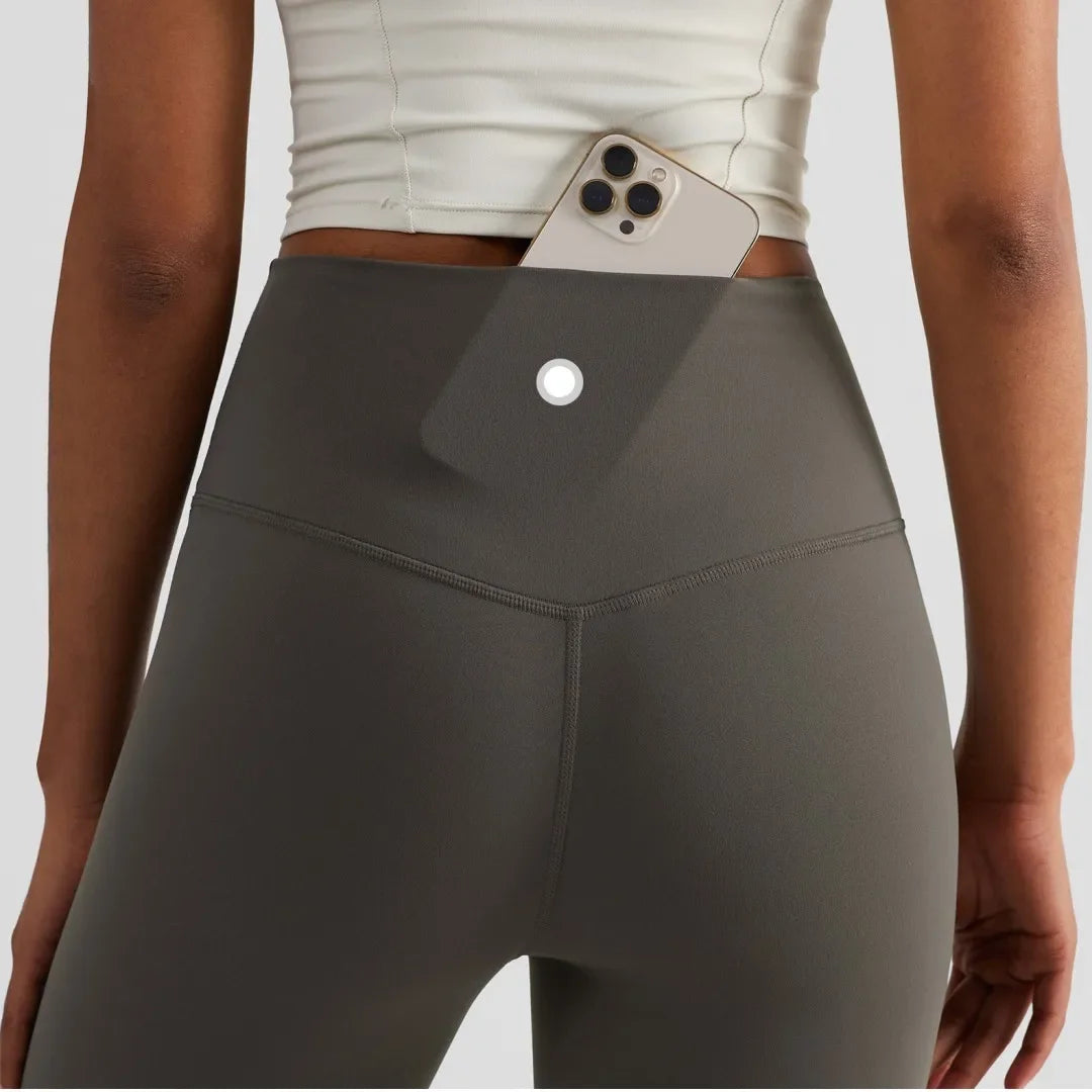 High Waist Yoga Leggings Back Pocket