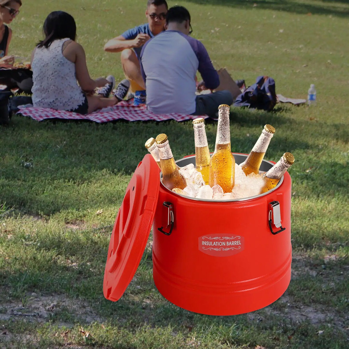 Insulated Beverage Cooler Bucket For Outdoor Dining And Parties