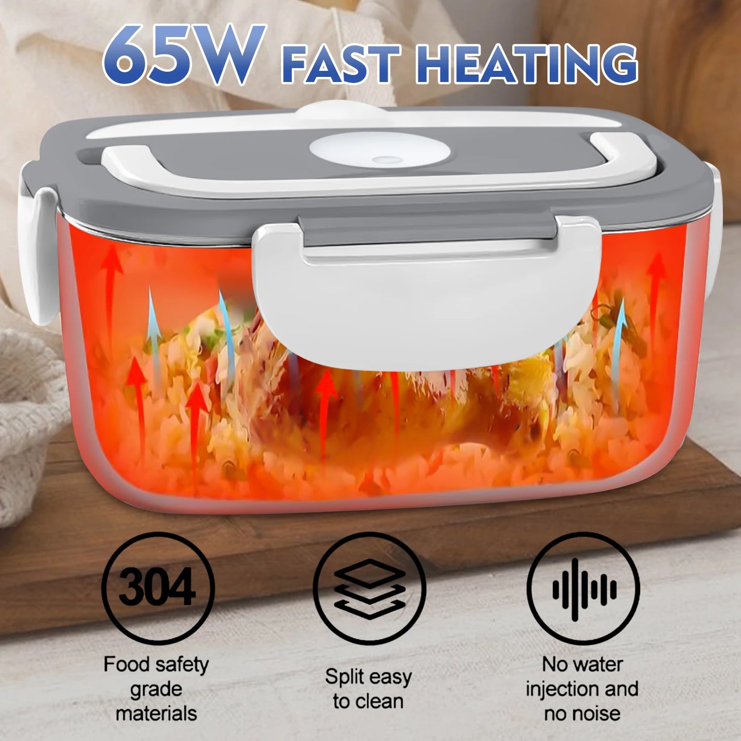 MDHAND 3In1 Electric Lunch Box Heater