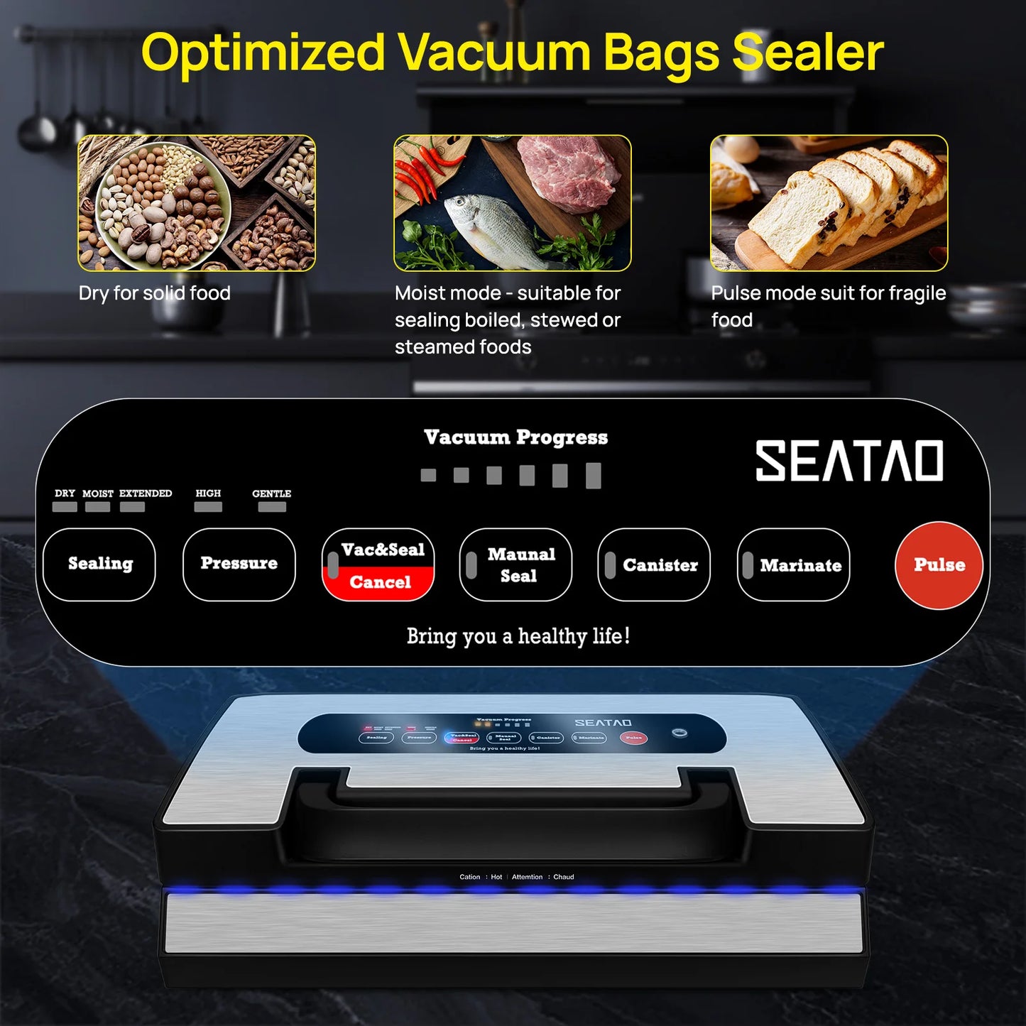 Seatao VH5188 Vacuum Sealer With Built-In Cutter