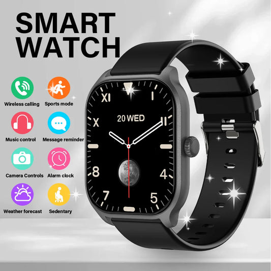 LAXASFIT Smartwatch Bluetooth Calling Voice Assistant 100 Sports Android Ios