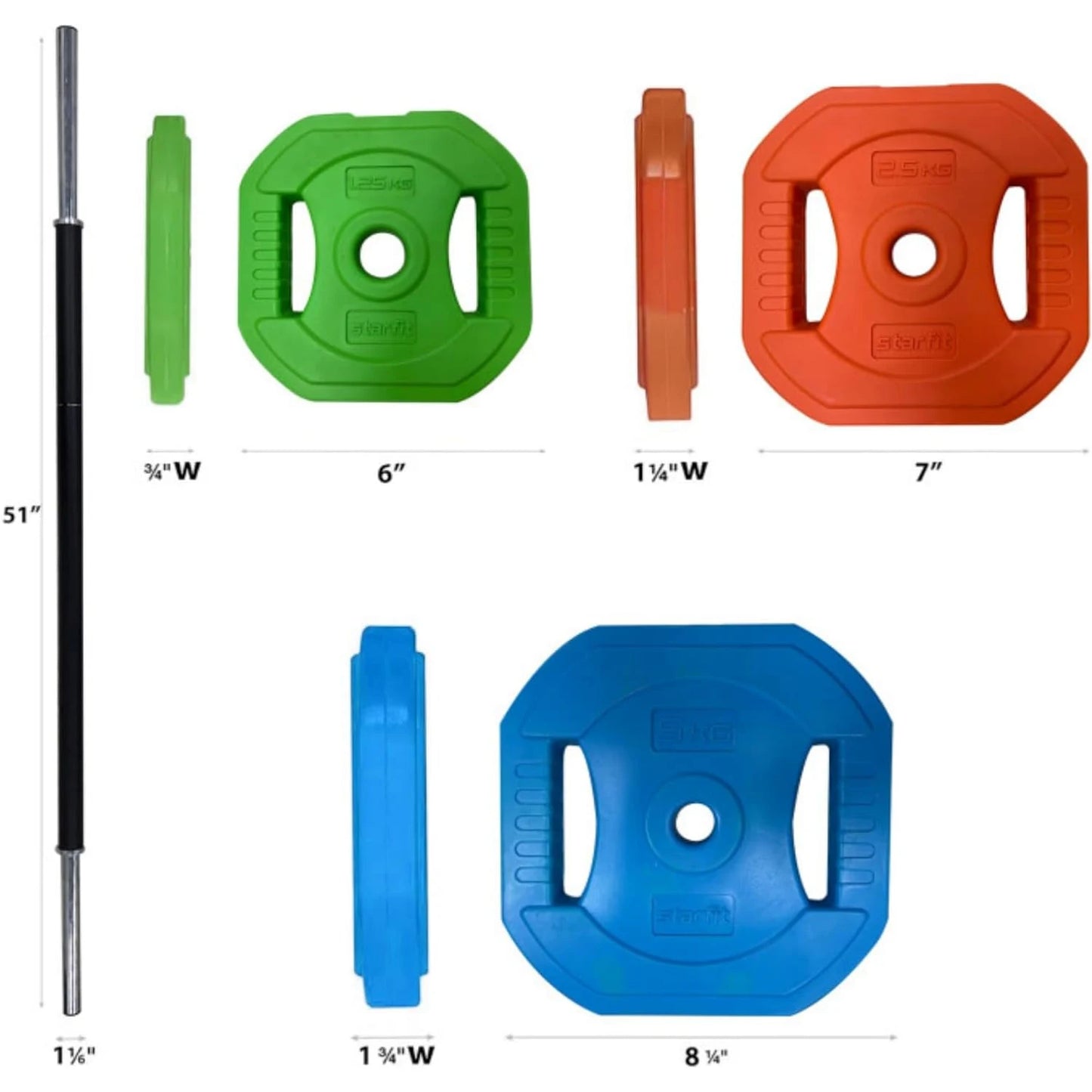 TWISTERCK Adjustable Barbell Weight Set For Home Gym Workouts