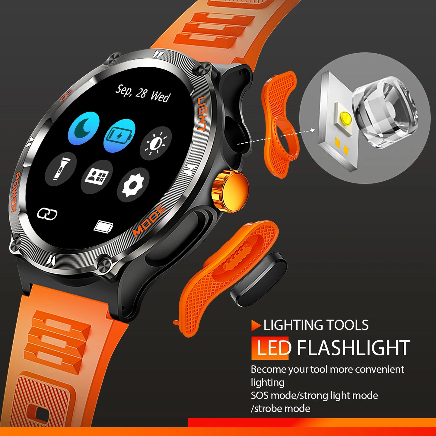 EIGIIS Smart Watch 3ATM Waterproof Heart Rate