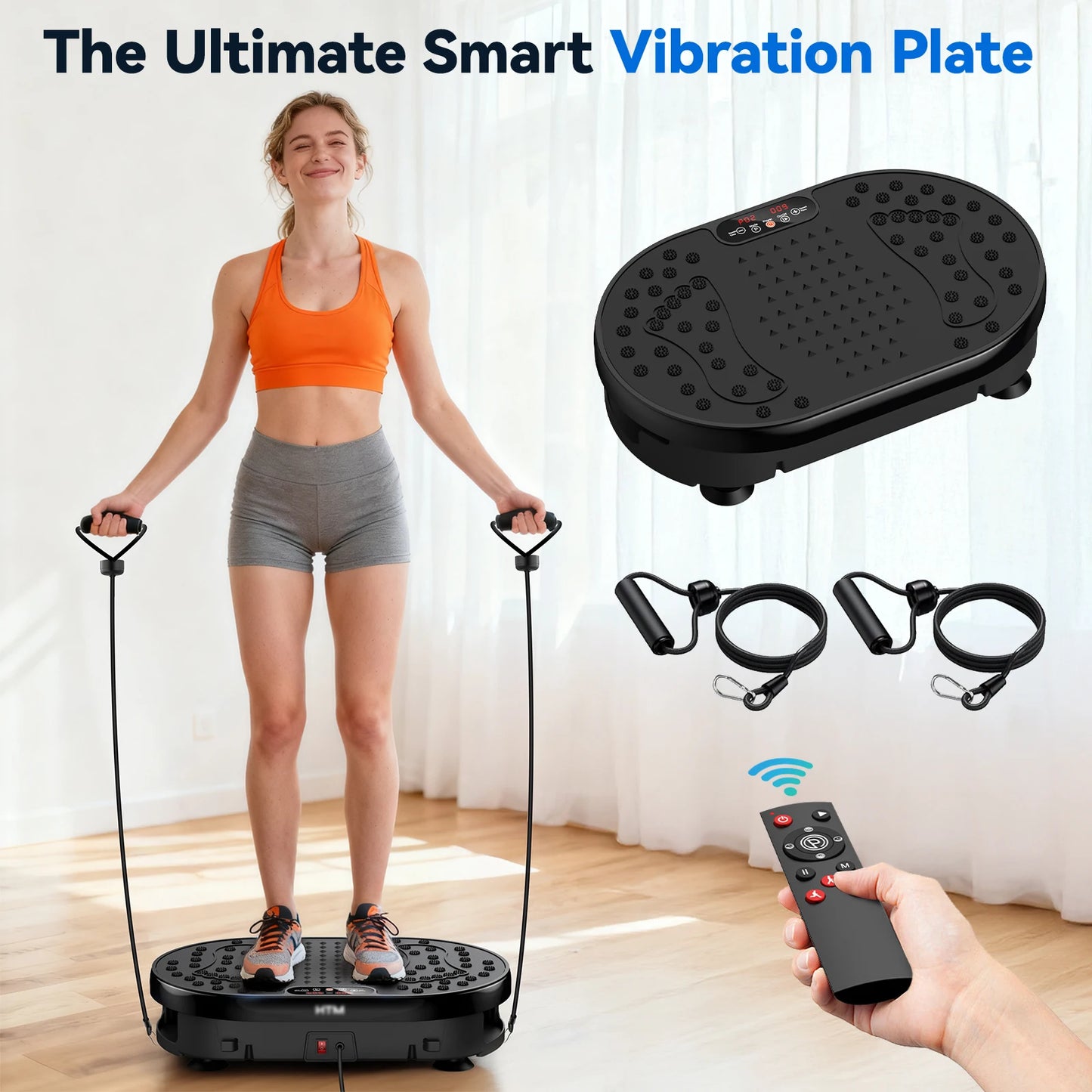 HTMM Vibration Plate 120 Levels 9 Modes Exercise Machine