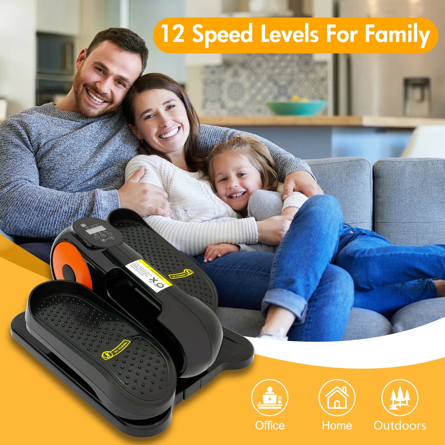 GamewiuHign Under Desk Elliptical Exerciser