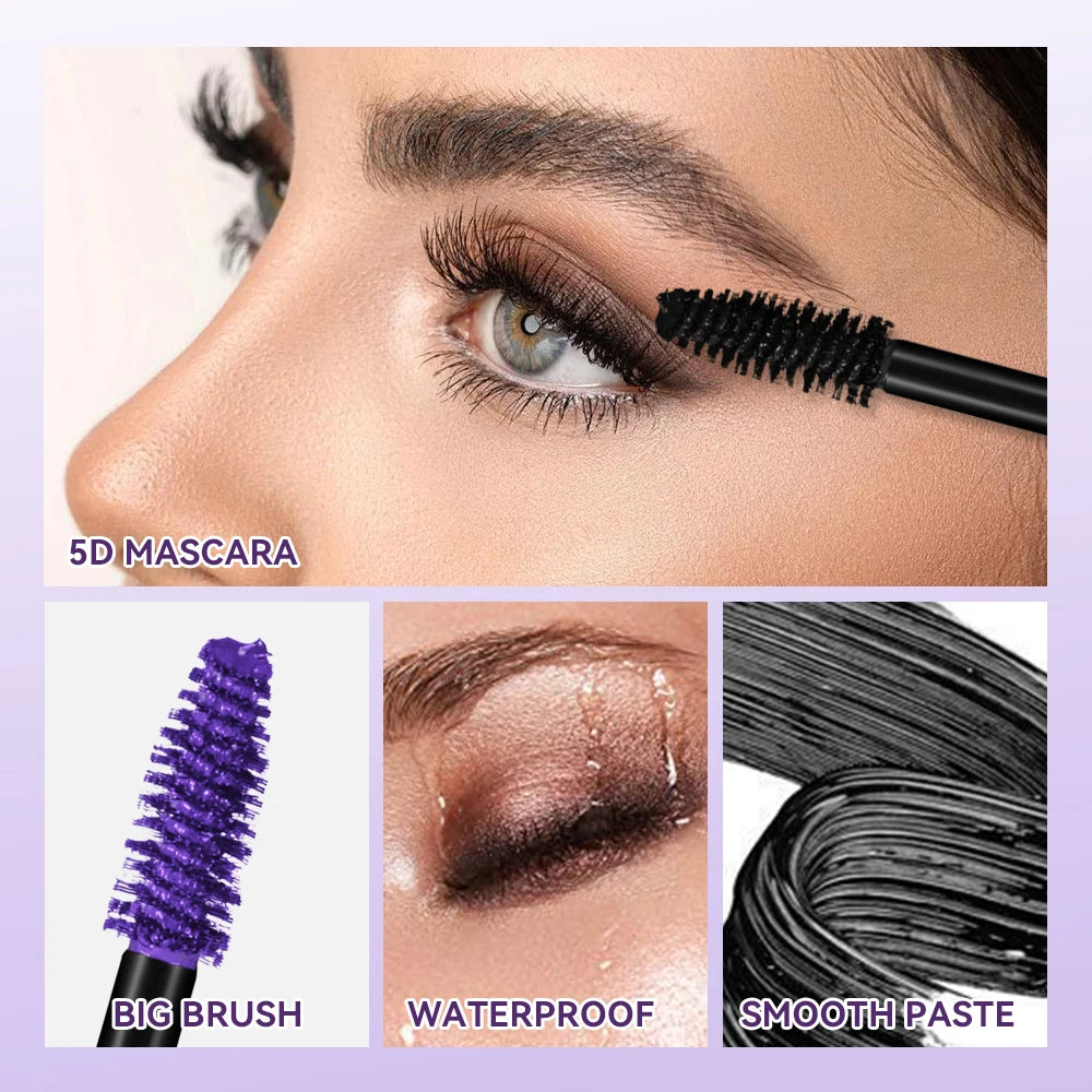 Lakerain 5D Mascara Waterproof Long Lasting Smudge Proof Lengthening