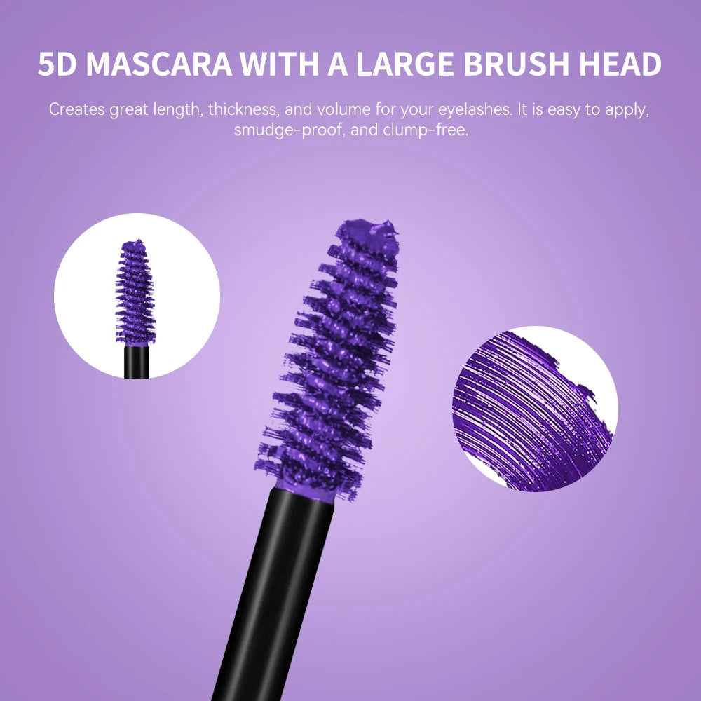 Lakerain 5D Mascara Waterproof Long Lasting Smudge Proof Lengthening
