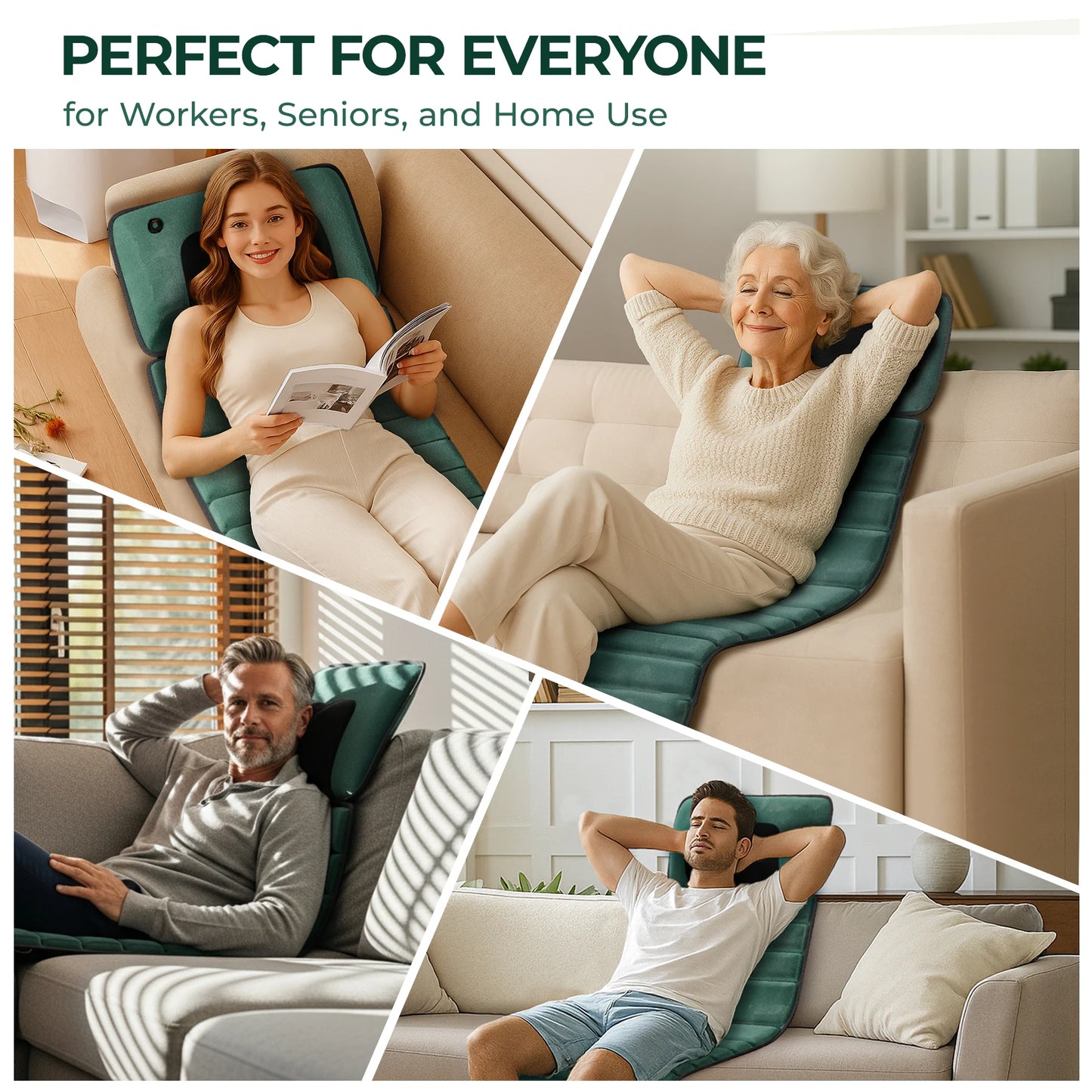 HIMOUTA Full Body Massage Mat With Heat
