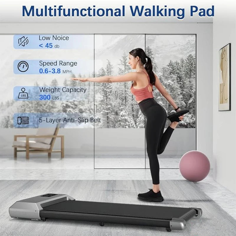Treadmill 2.5 HP Home Walking Running Pad LCD Display