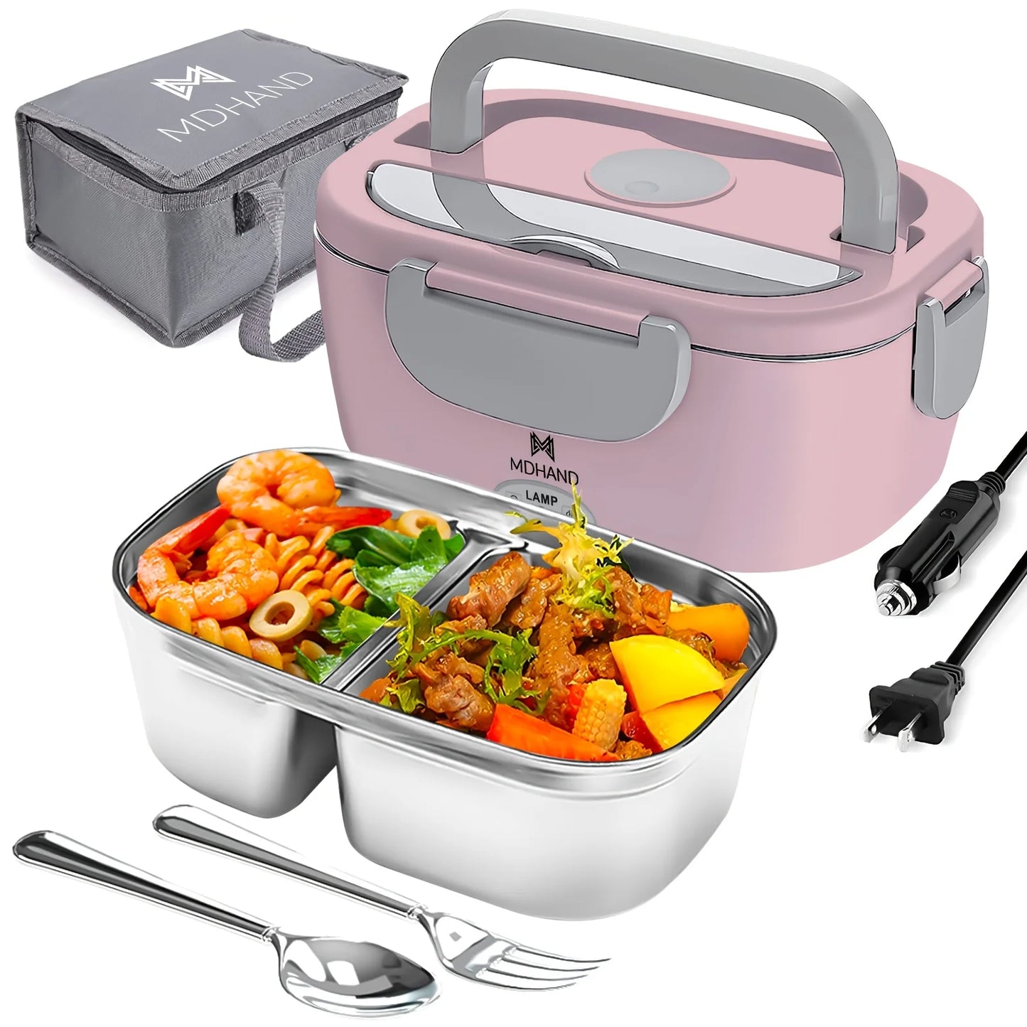 MDHAND 3In1 Electric Lunch Box Heater