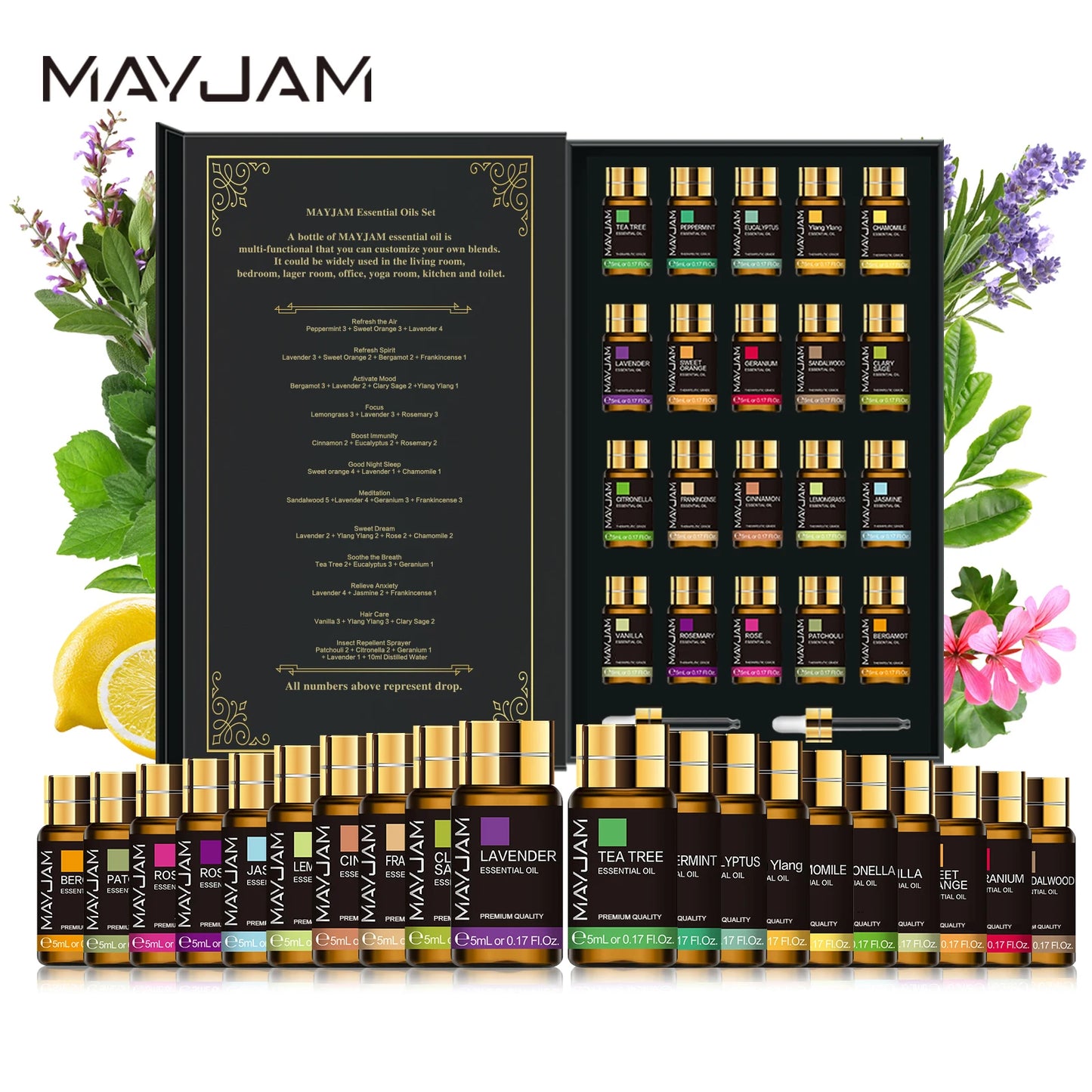MAYJAM Essential Oils Kit Lavender Jasmine